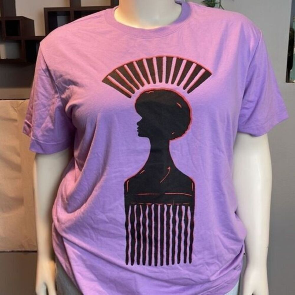 Black‎ history month purple graphic tee size 1X